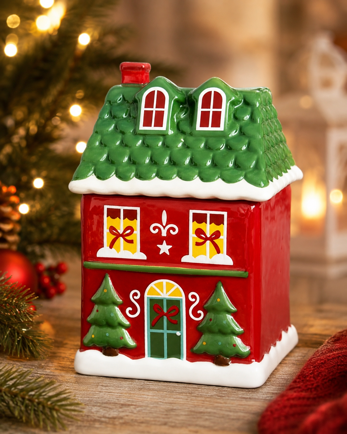 Bruleur Maison de Noël Rouge