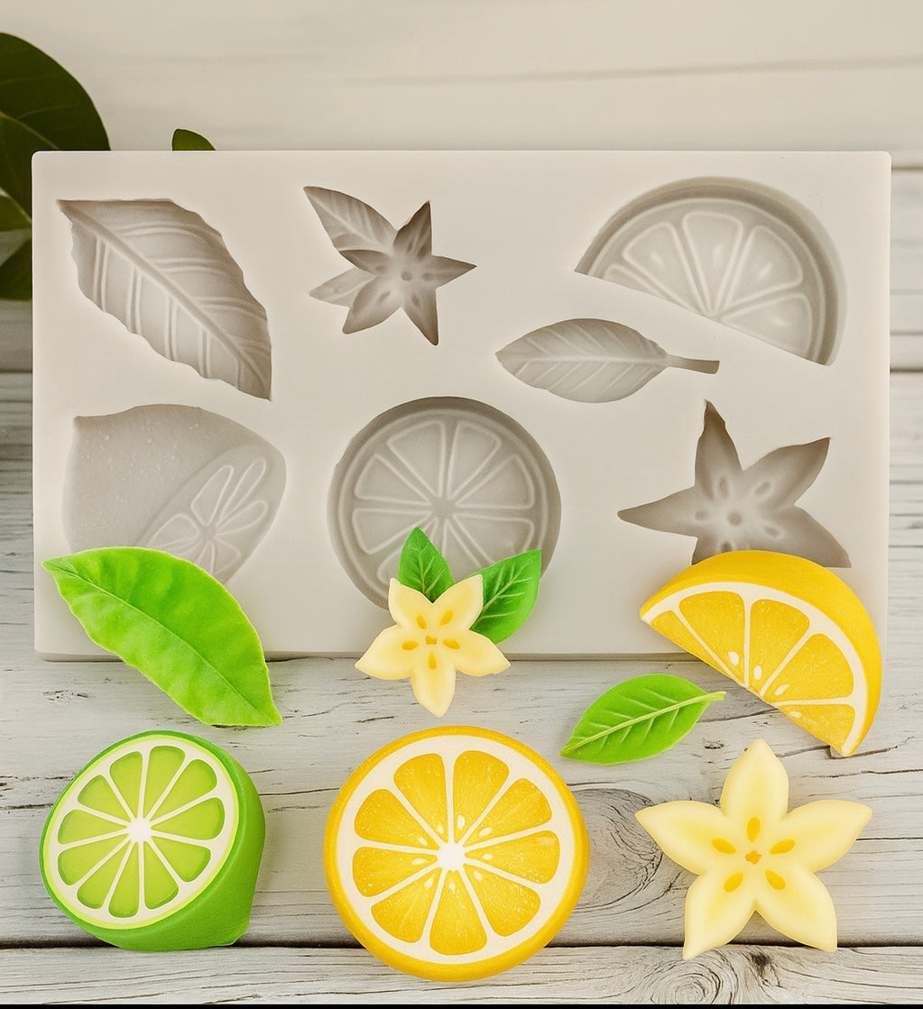 Moule en silicone – Formes d’agrumes (assortiment)