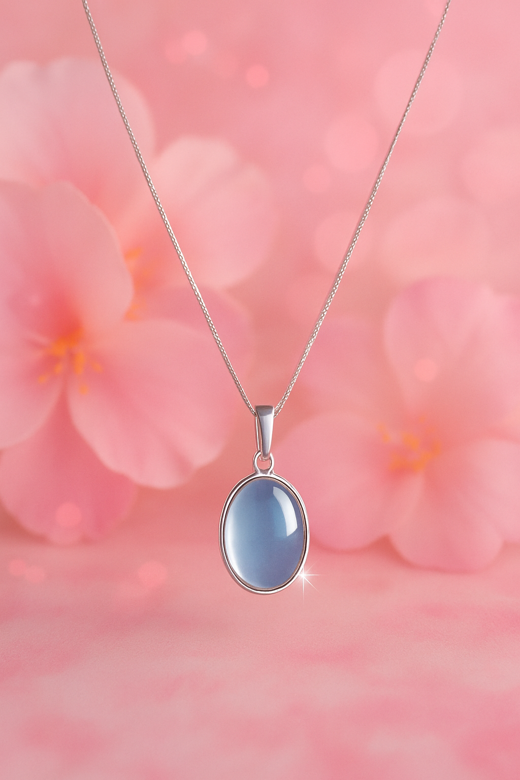 Collier en Argent 925 – Pendentif Pierre de Lune Élégant