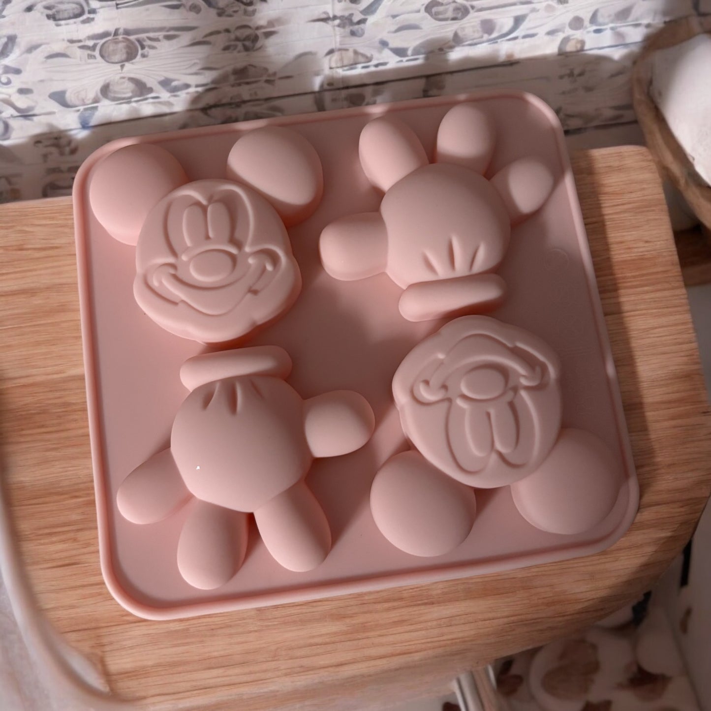 Moule silicone Mickey et main fondant
