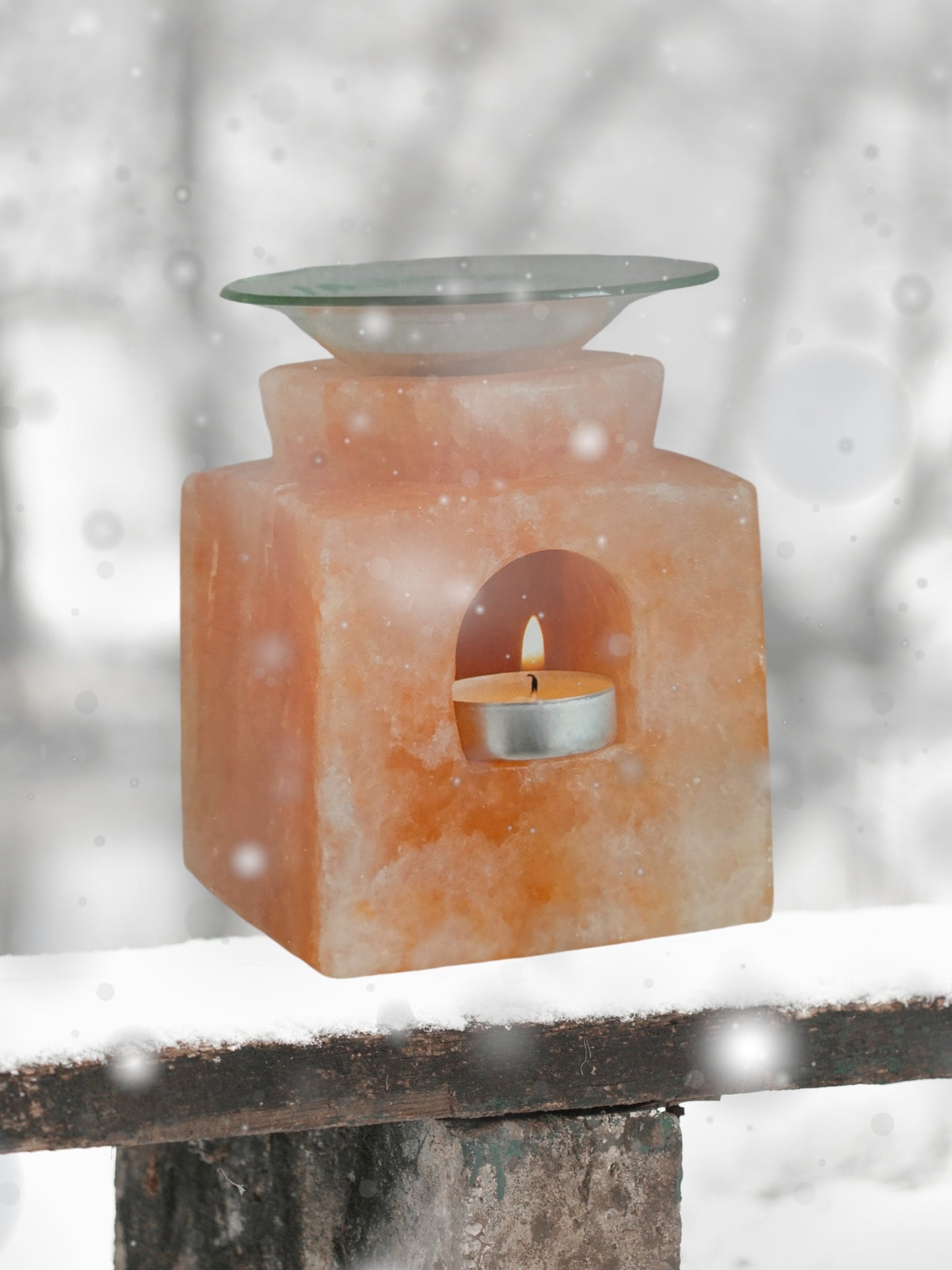 Brûleur pierre de sel cube