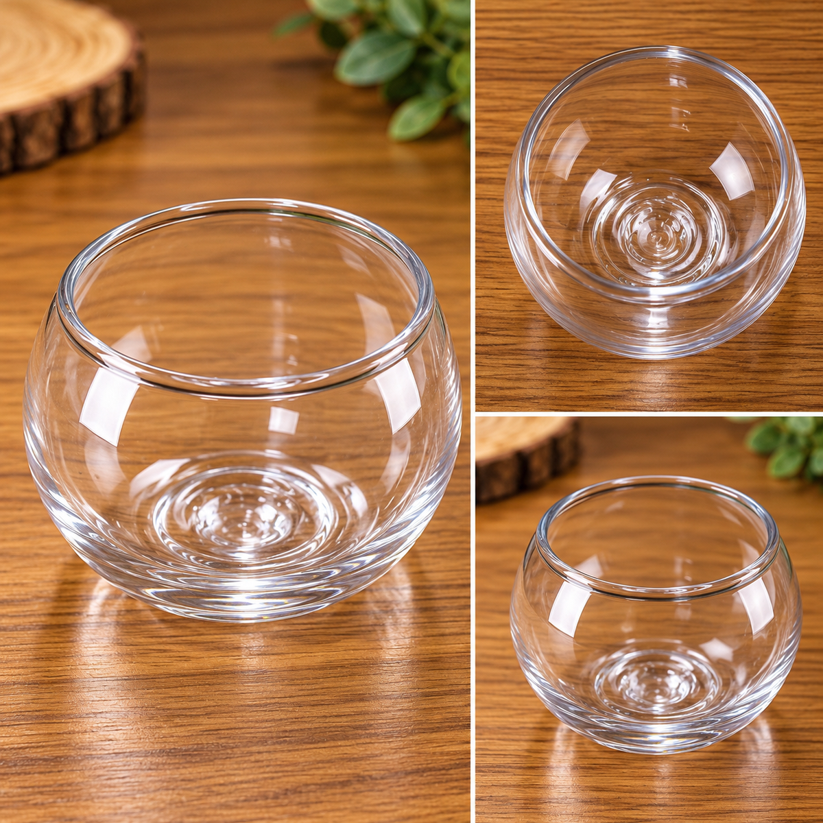 Petit pot rond en verre transparent – 100ml