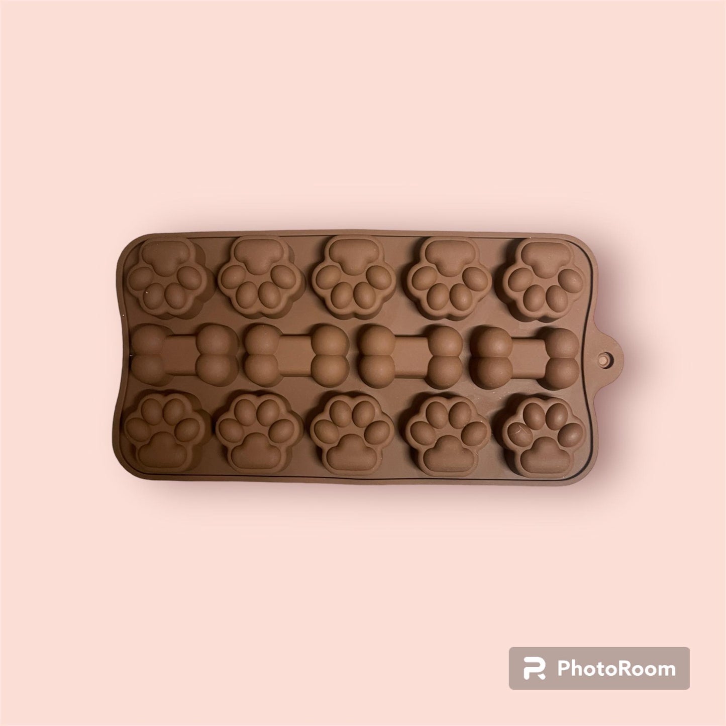 Moule silicone Pates de chien et os 15 cavités