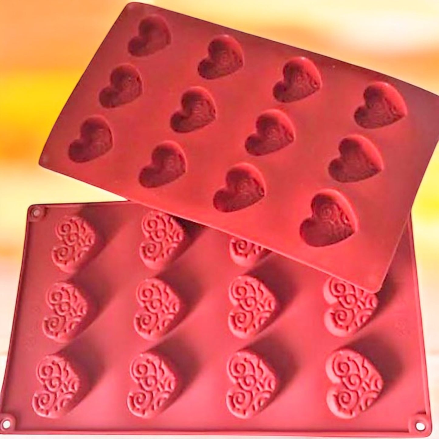 Moule silicone cœur arabesque