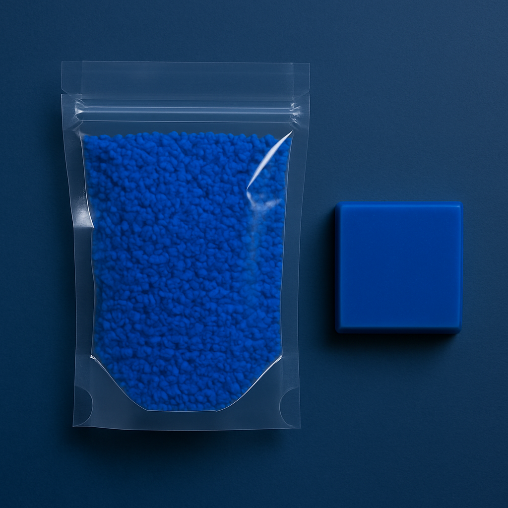 Colorant en grain bleu