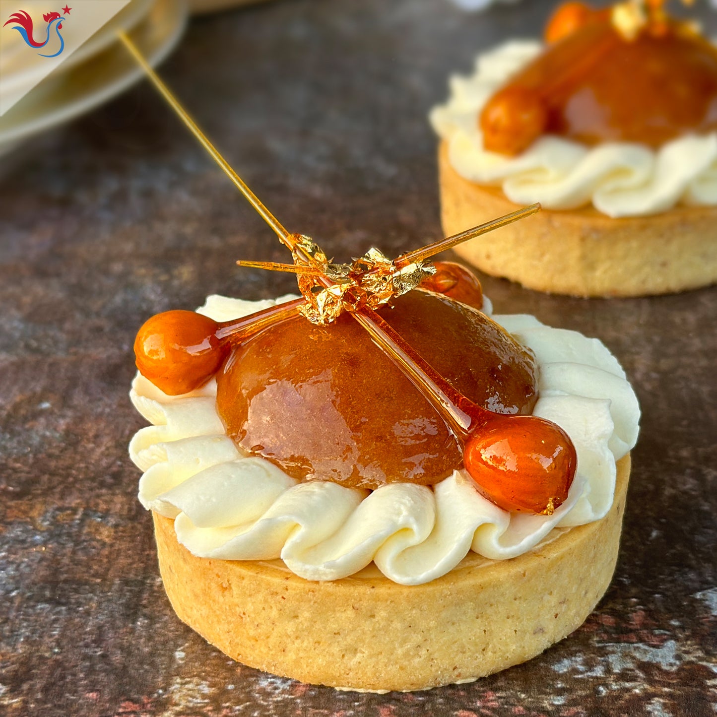 Crème caramel et pomme