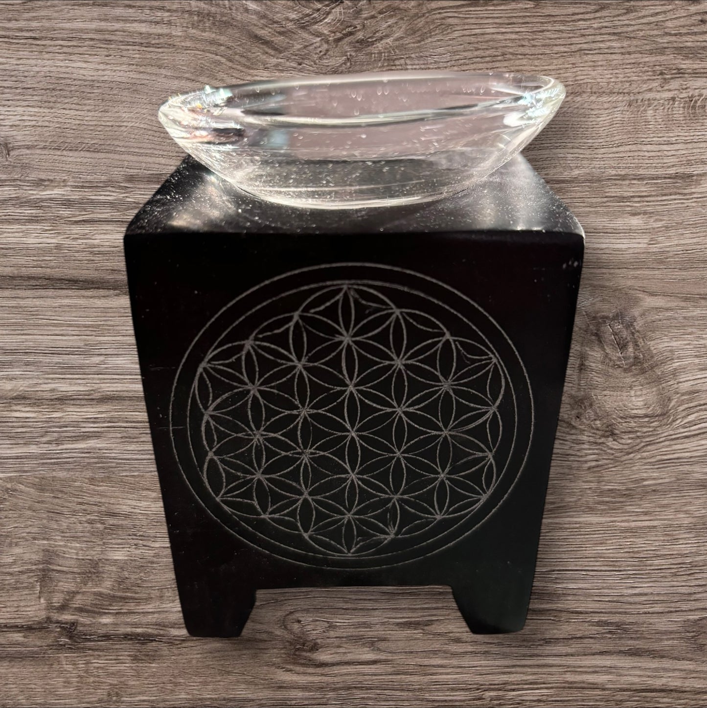 Bruleur en Sélénite fleur de vie