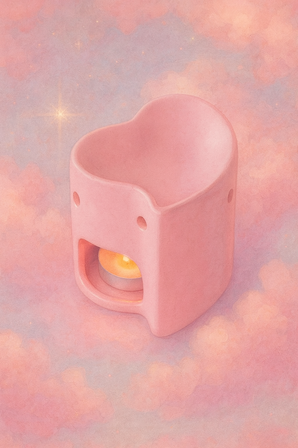 Brûleur coeur rose