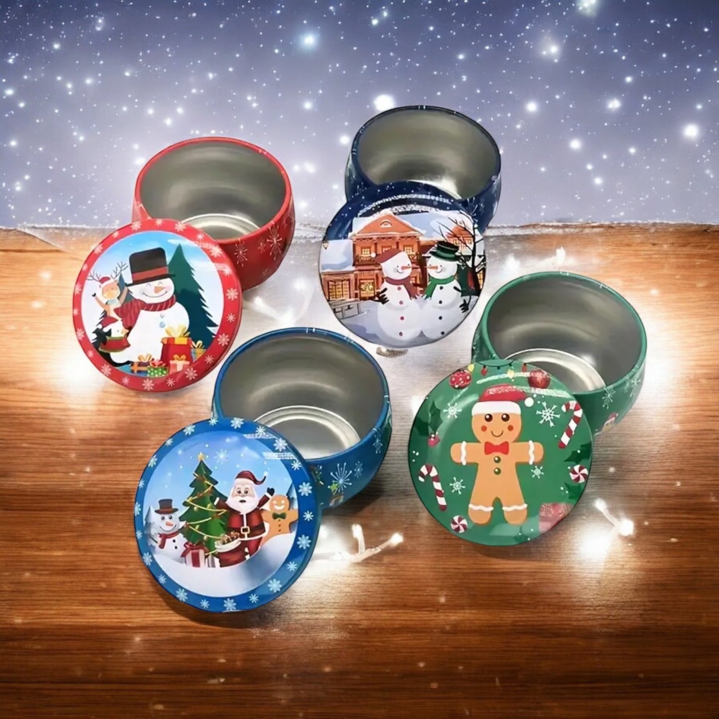 Contenant à bougie Noël