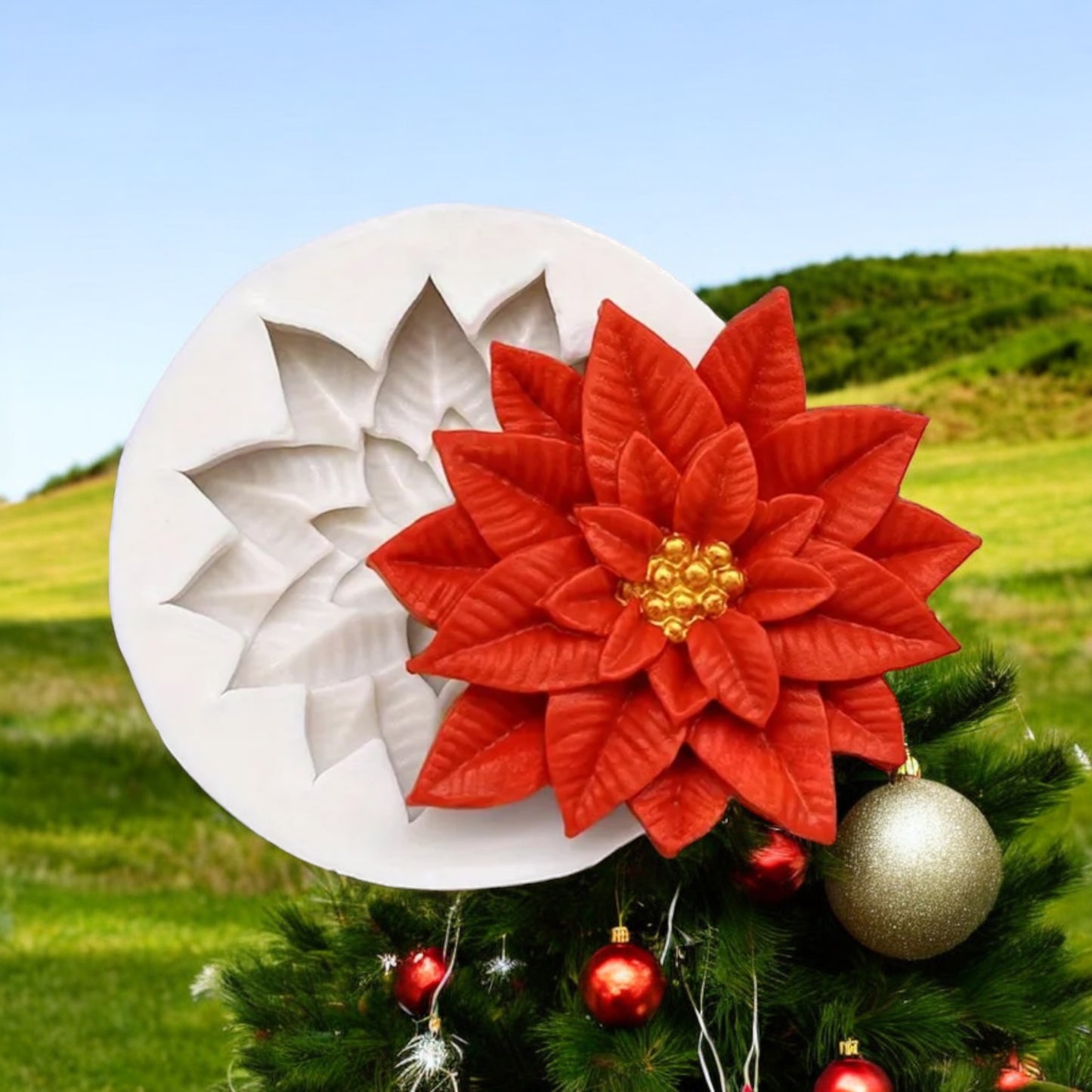 Moule en Silicone – Fleur de Noël