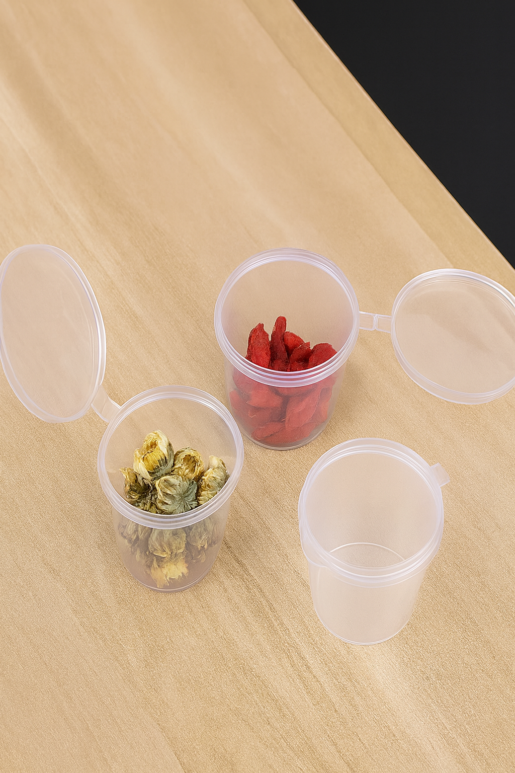 Petit pot transparent – Couvercle étanche, idéal pour fondants jelly