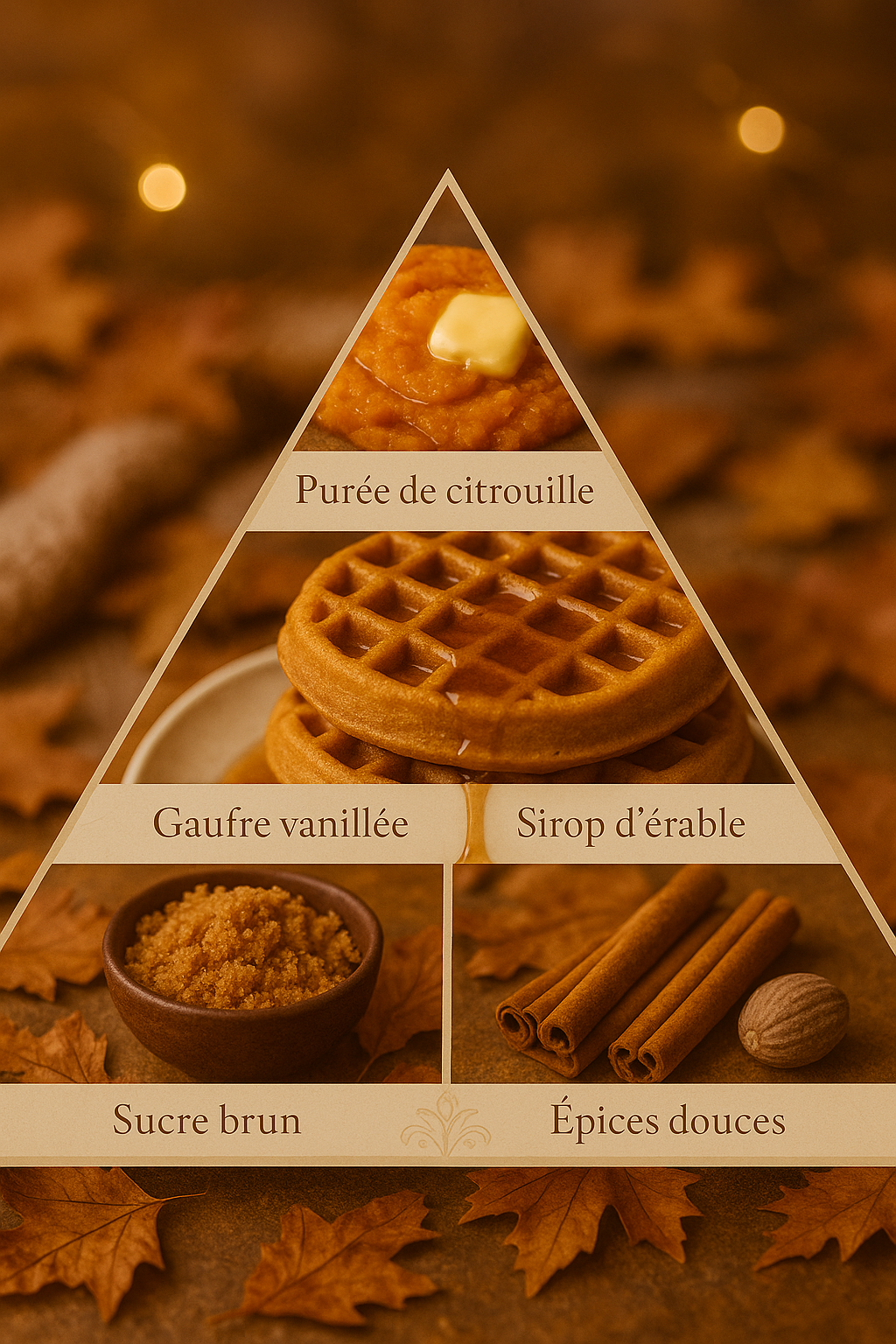 Gaufres à la citrouille et aux noix de pécan.