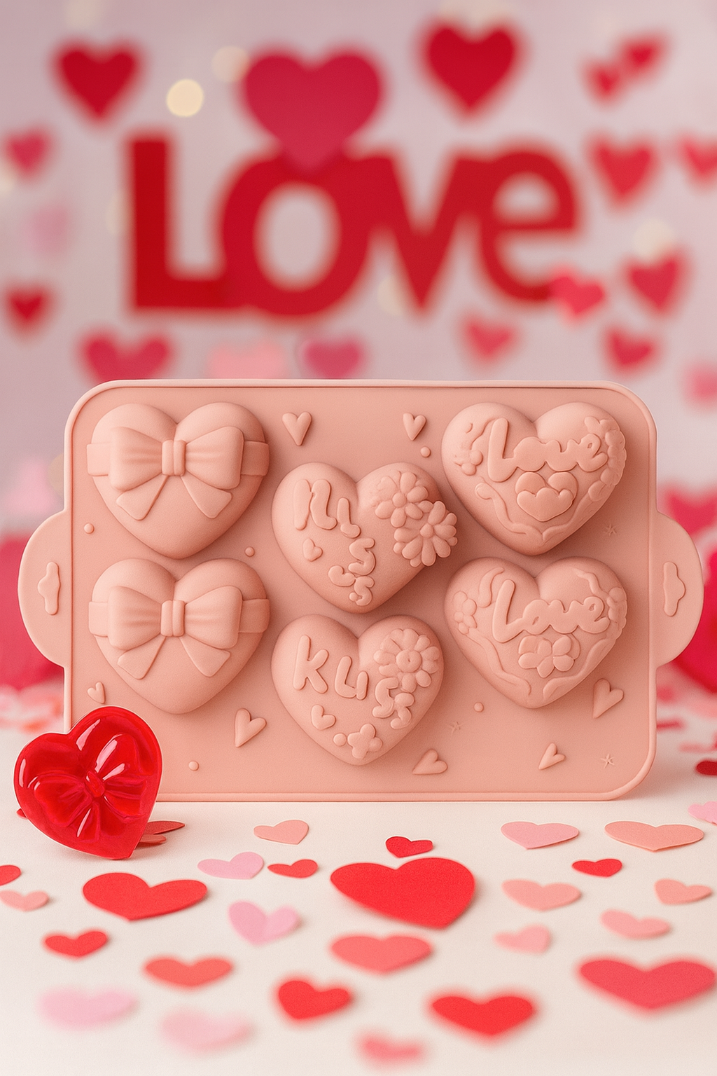 Moule en Silicone – Cœurs et Motifs Saint-Valentin
