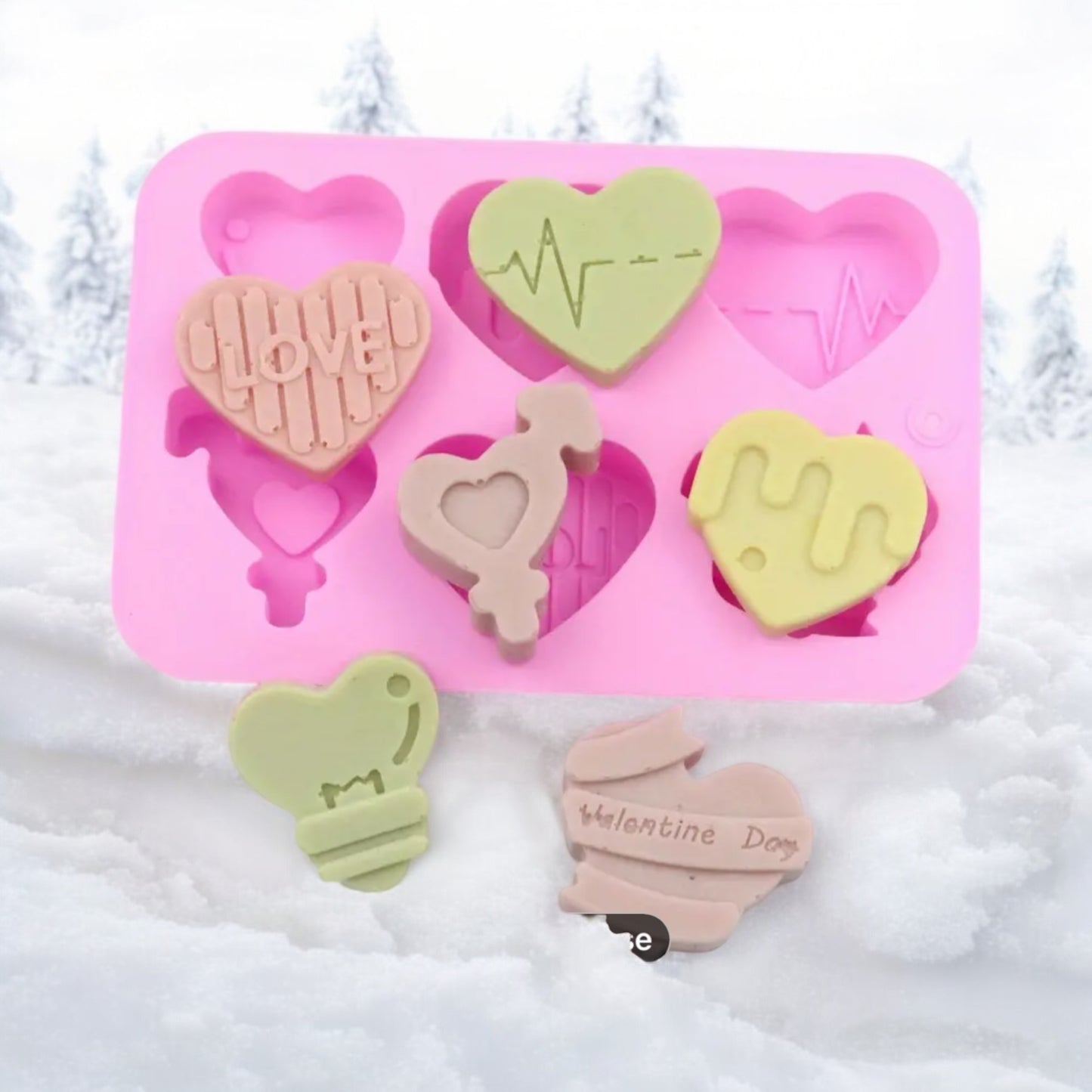 Moule silicone cœur saint Valentin