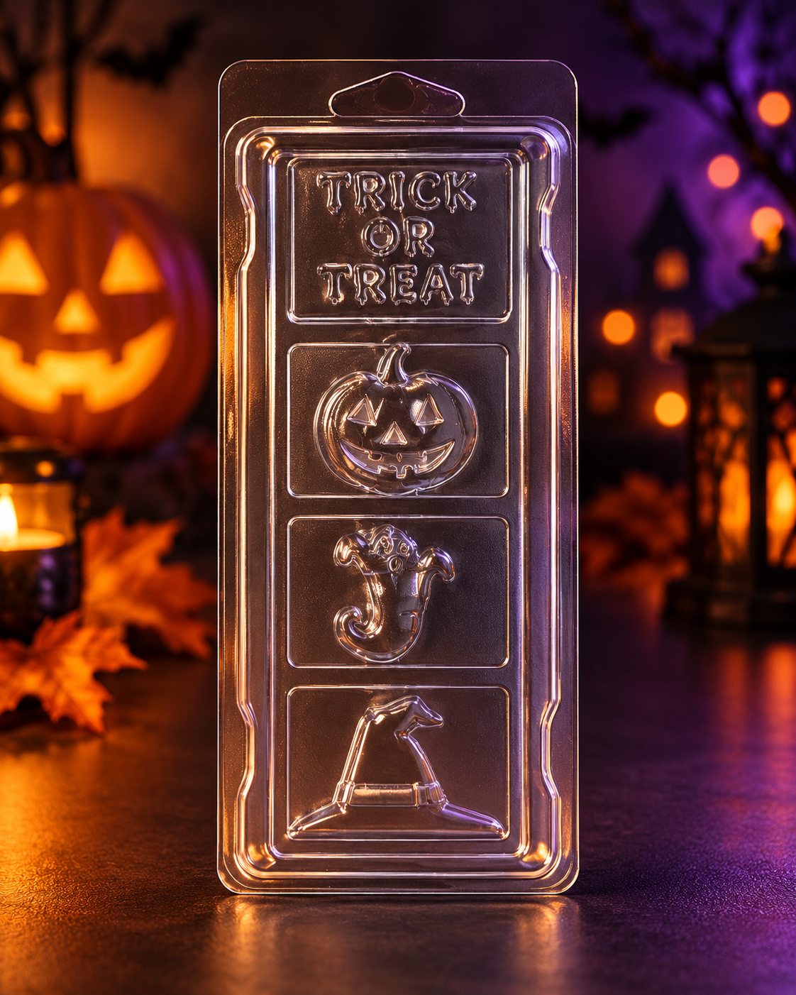 Clamshell Halloween – Trick or Treat – 4 Cavités – Fondants Parfumés