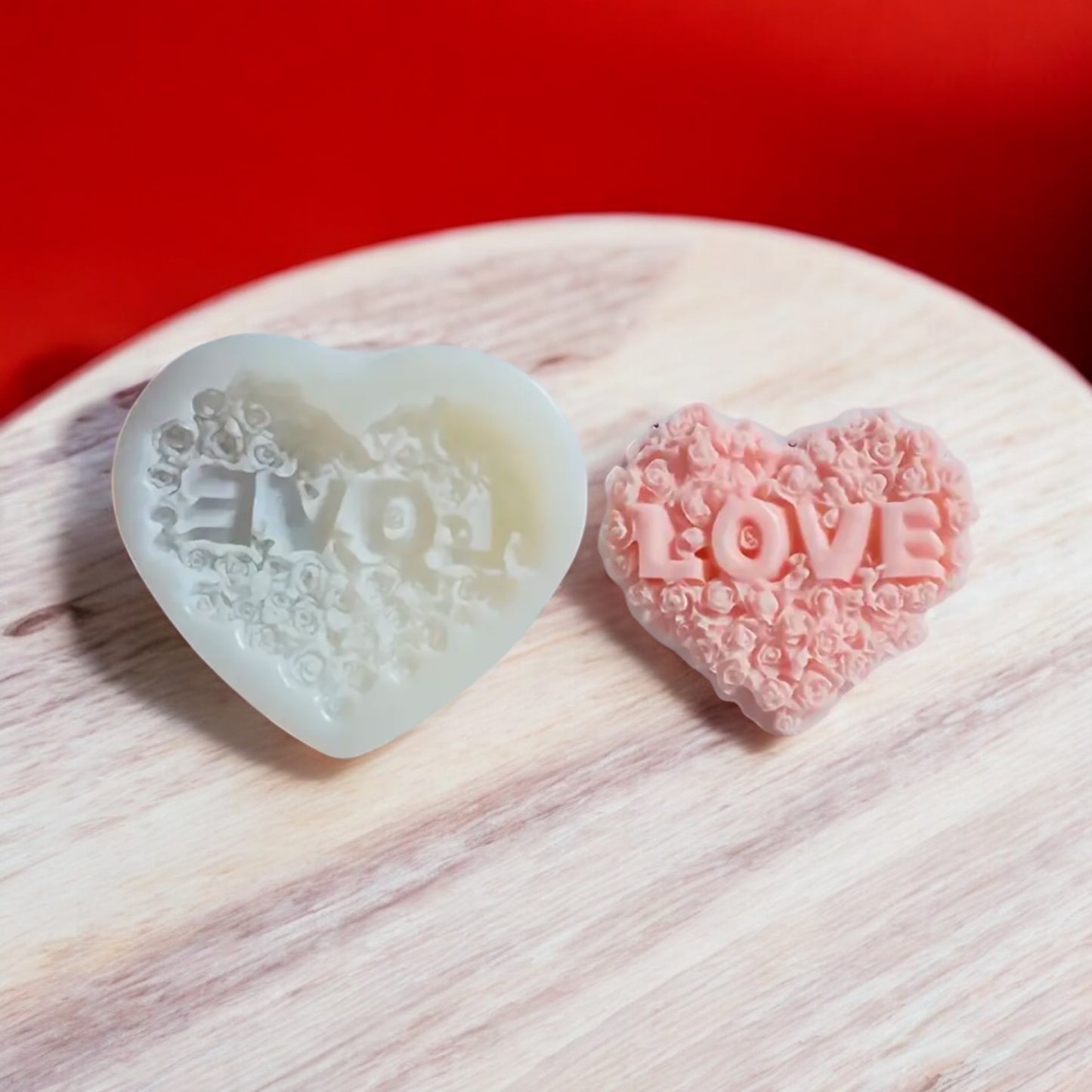 Moule silicone cœur love suspension