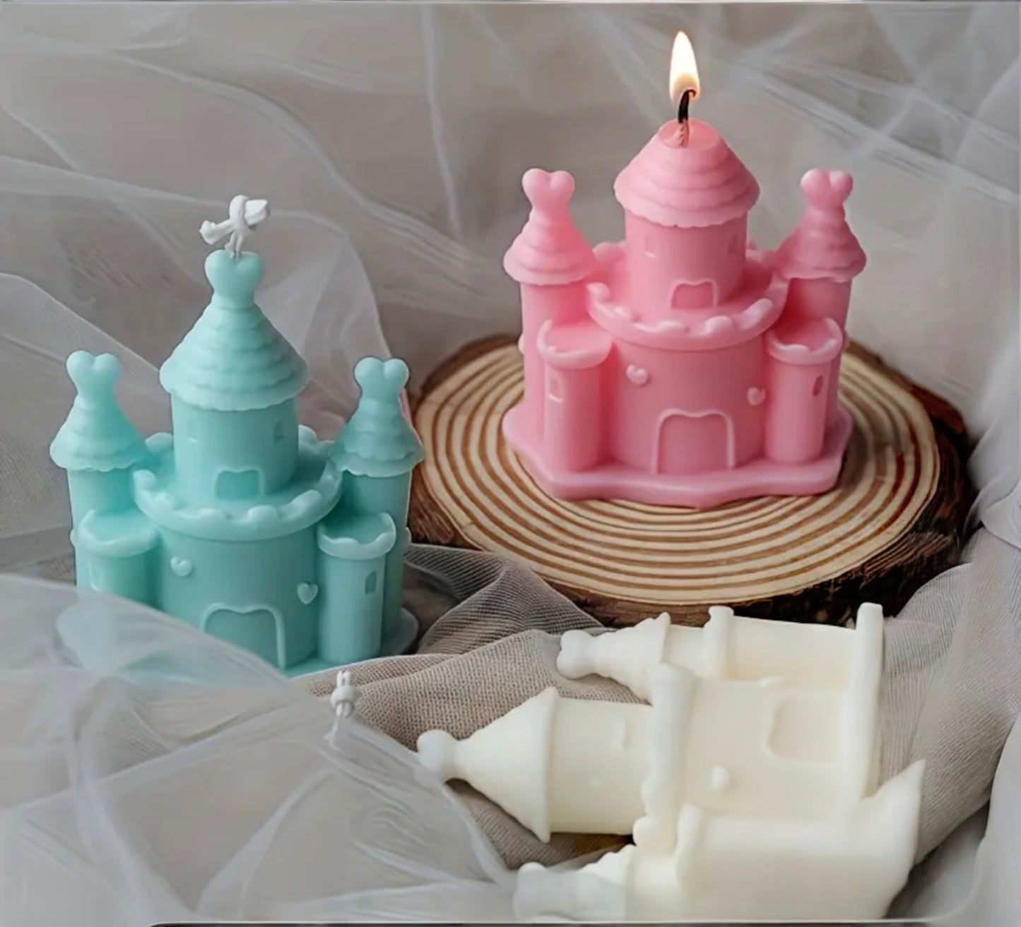 Moule silicone château pour bougie