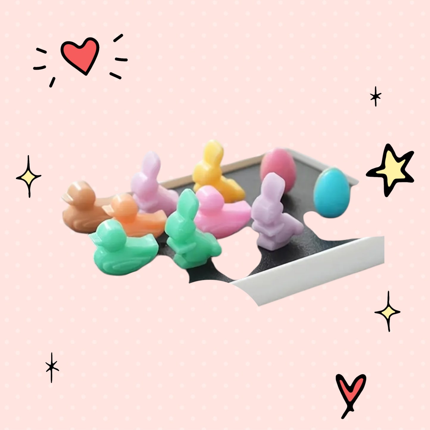 Moule silicone Oeuf de pâques et lapin 12 cavités