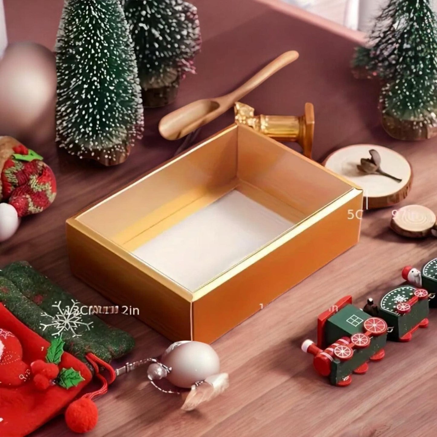 Gift box rouge ou or métallique