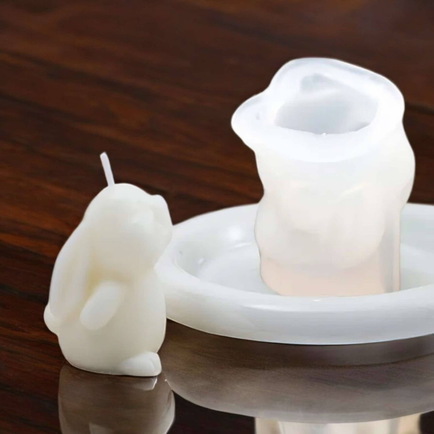 Moule silicone bougie lapin