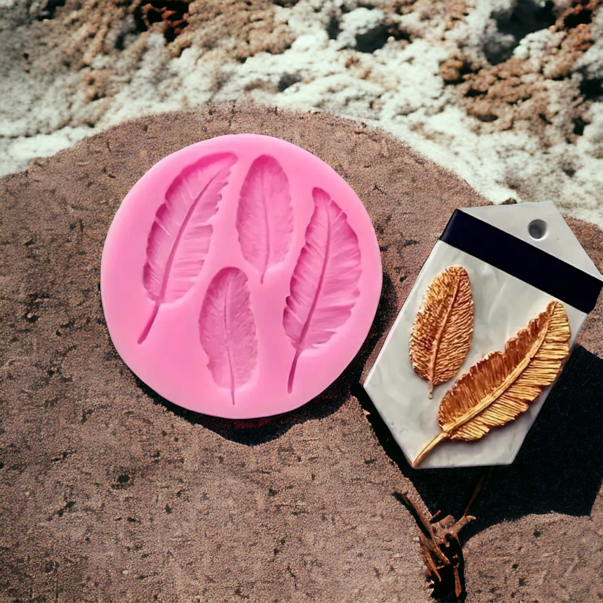 Moule silicone feuilles