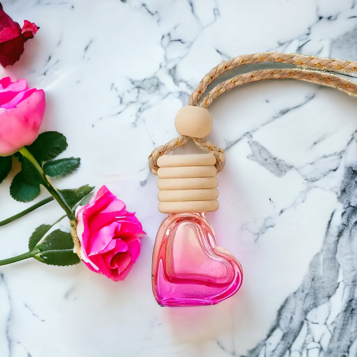 Diffuseur voiture cœur rose