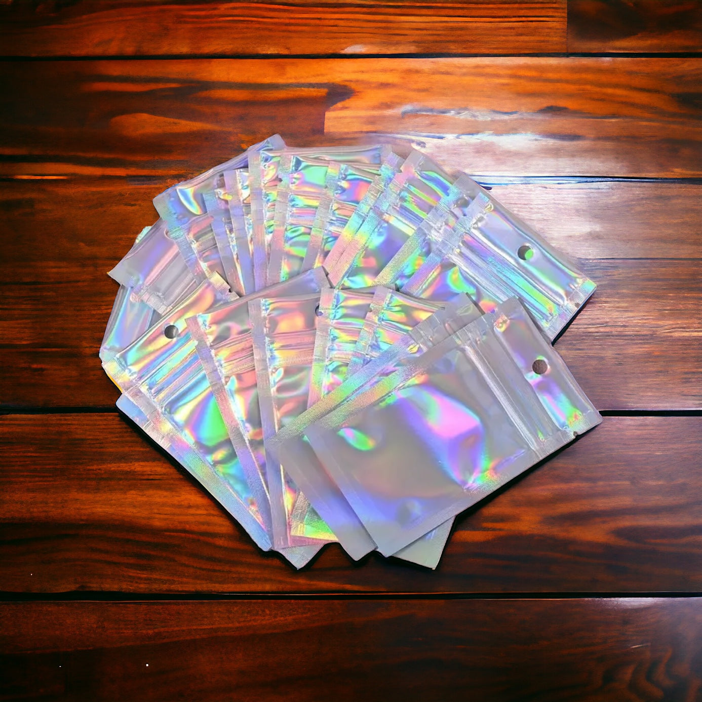 Pochette zip holographique