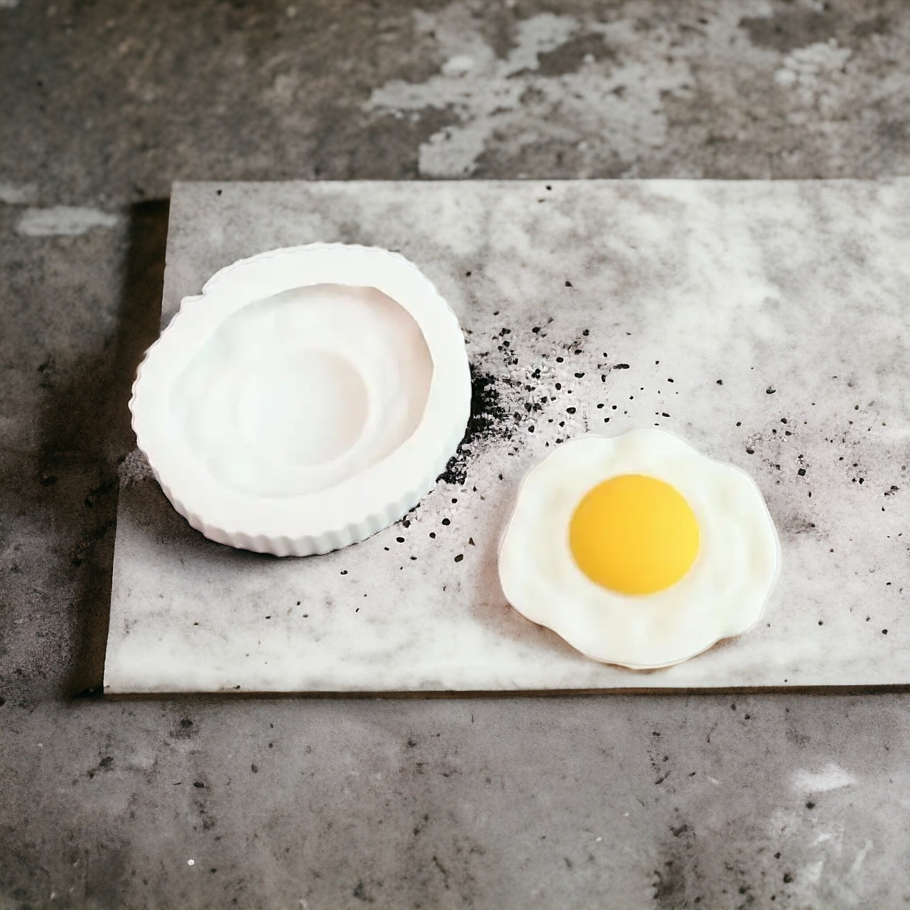 Moule silicone œuf sur le plat