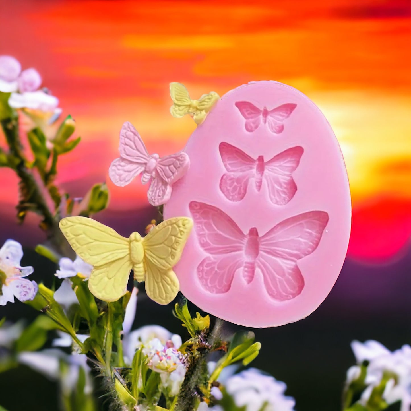 Moule silicone papillon