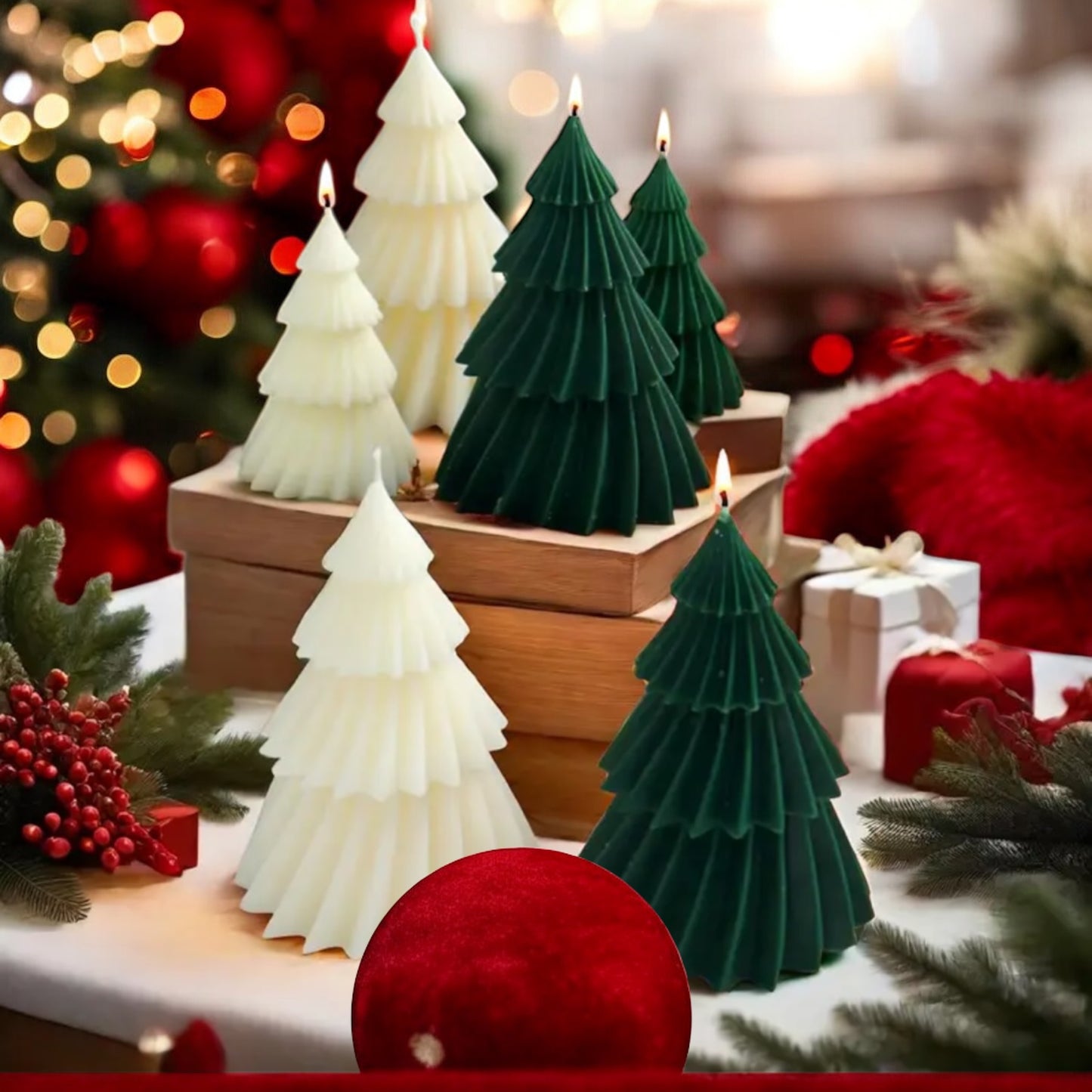 Moule silicone bougie Sapin de Noël
