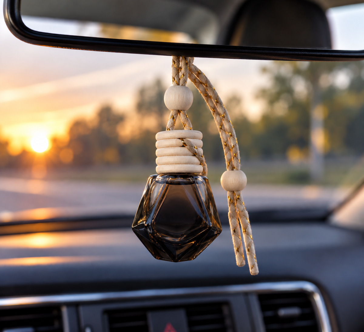 Diffuseur voiture – Flacon noir facetté