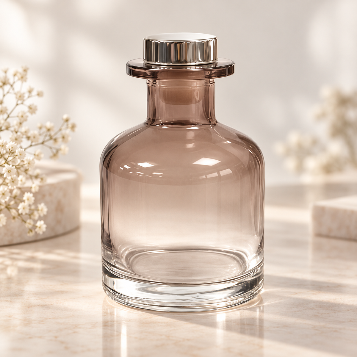 Flacon Diffuseur en Verre Fumé – Élégance & Raffinement