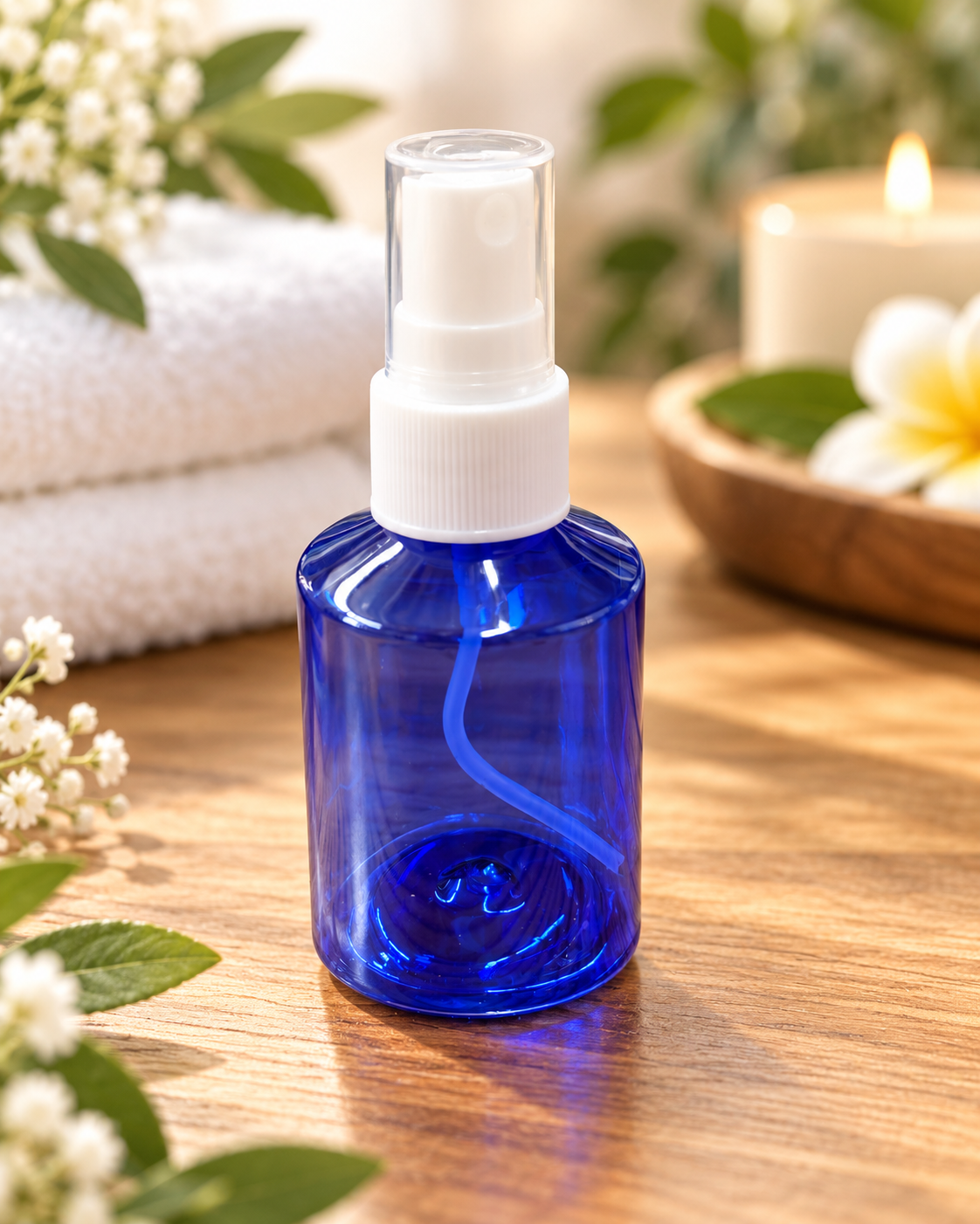 Vaporisateur en Plastique Bleu Transparent – 70 ml