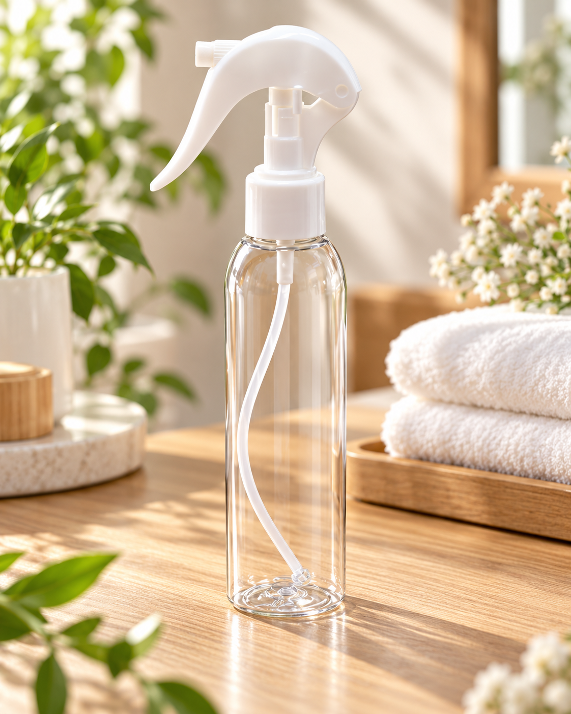 Flacon Vaporisateur à Gâchette en Plastique Transparent – 200 ml