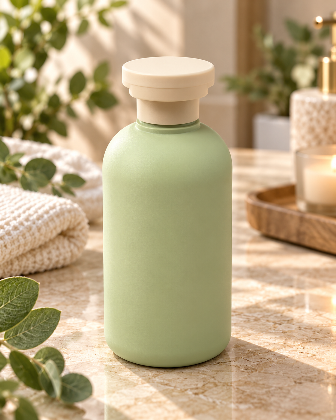 Flacon Souple en Plastique Vert Sauge – 250ml