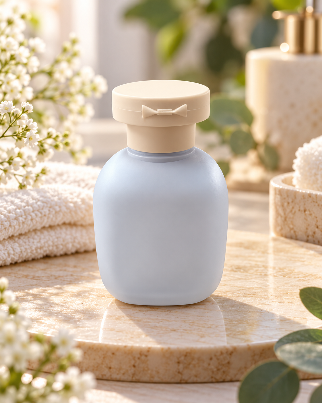 Flacon Souple en Plastique Bleu Pastel – 100 ml