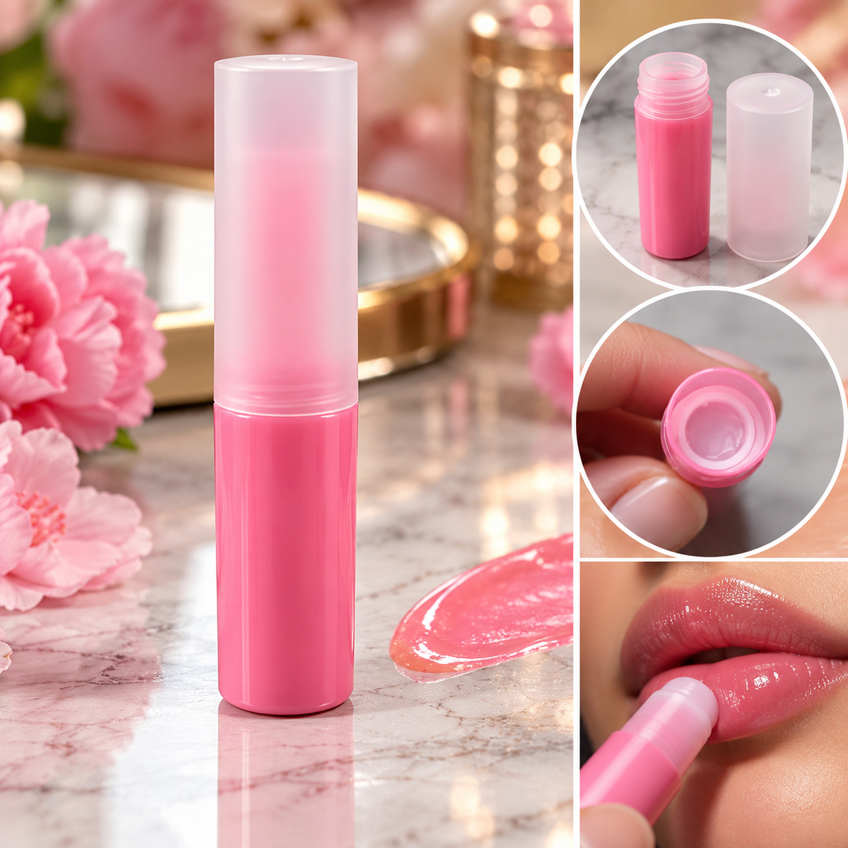 Tube pour Baume à Lèvres Rose – 5 g