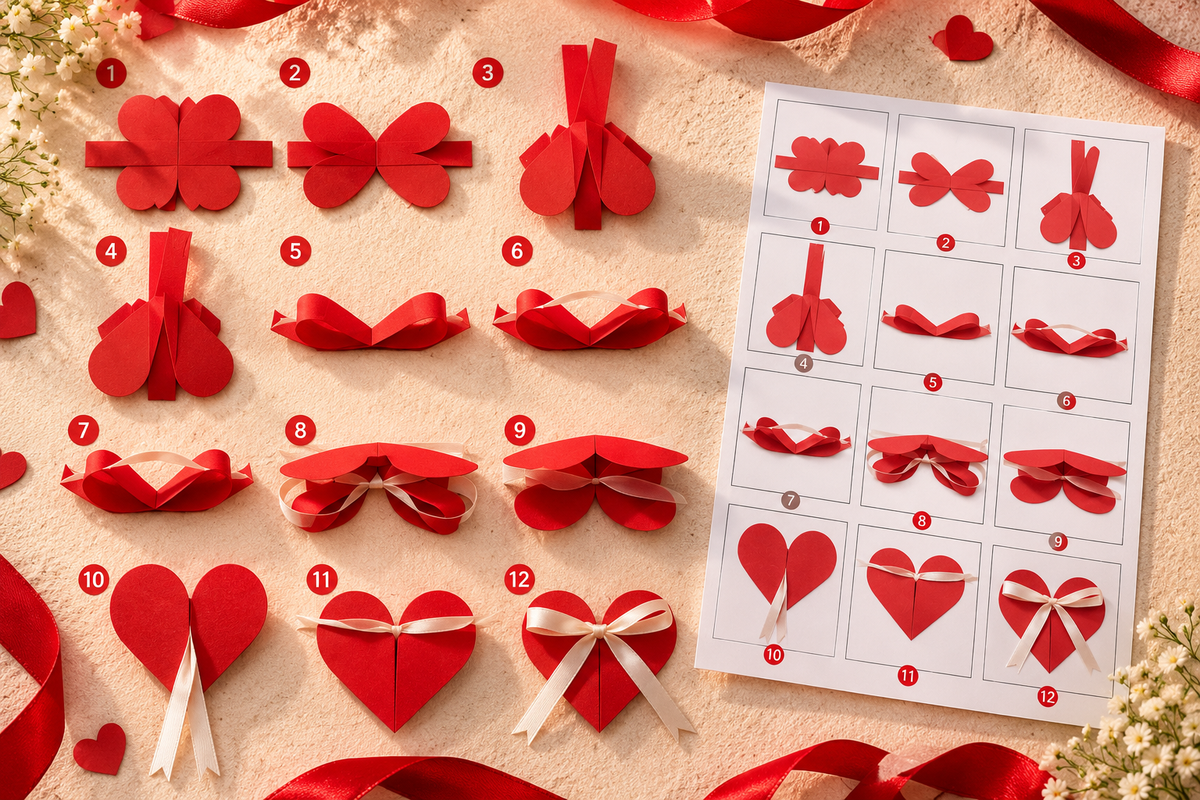 Boîte Cadeau en Forme de Cœur – 10 × 8,5 cm | Rouge ou Blanc au Choix