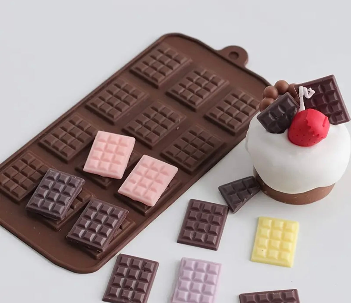 Moule silicone mini tablette de chocolat