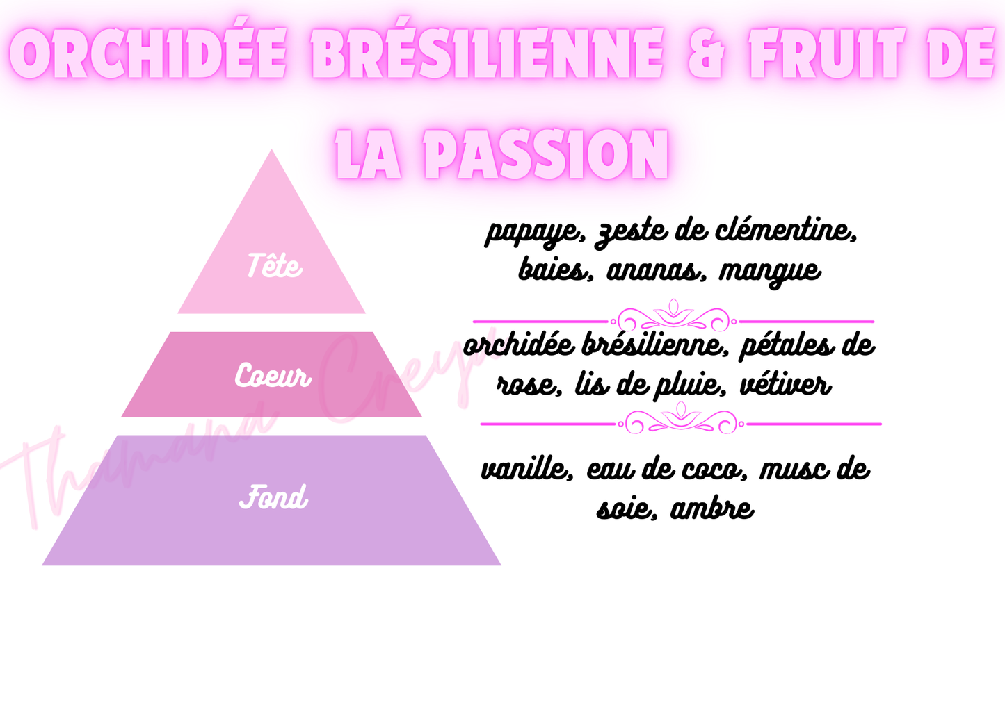Orchidée brésilienne et fruit de la passion