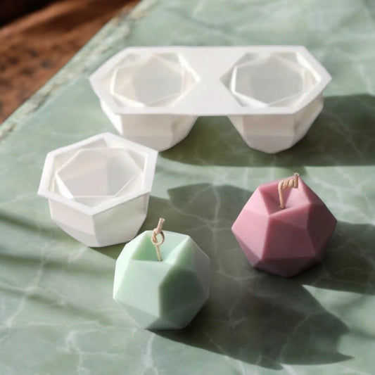 Moule silicone bougie géométrique