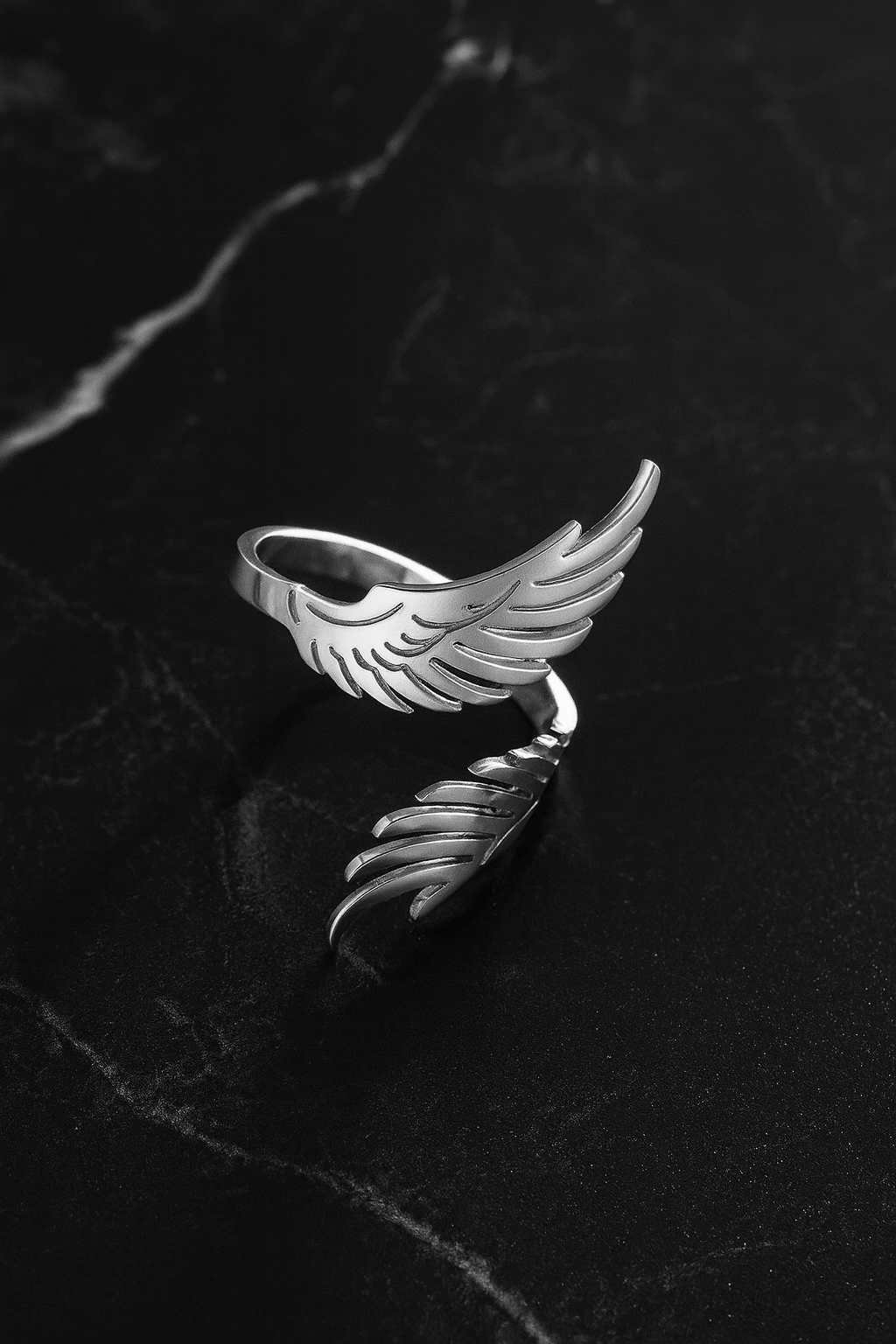 Bague réglable en acier inoxydable – Ailes