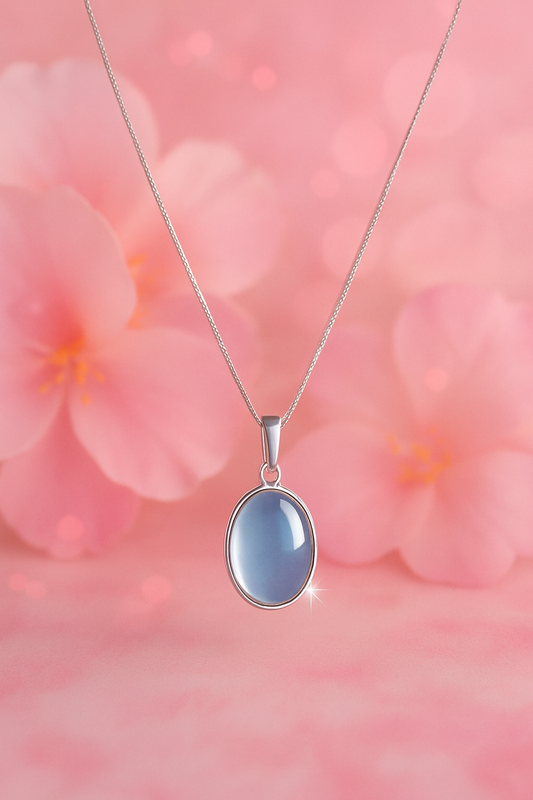 Collier en Argent 925 – Pendentif Pierre de Lune Élégant