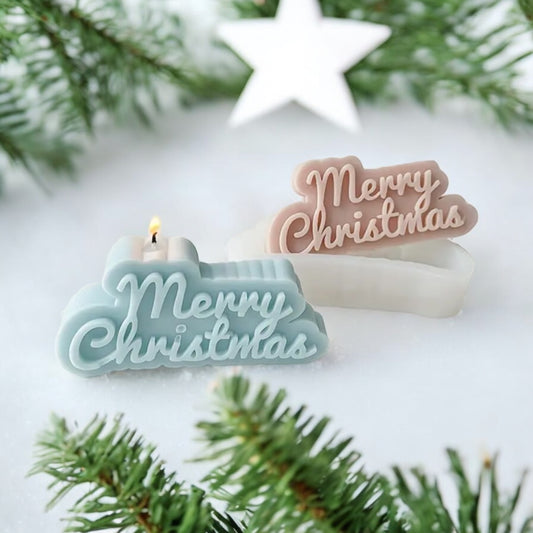 Moule silicone bougie joyeux Noël