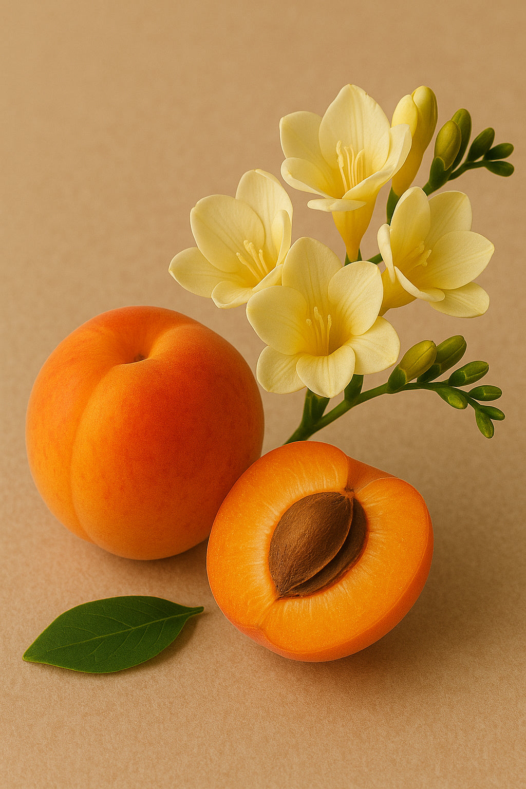 Abricot et freesia