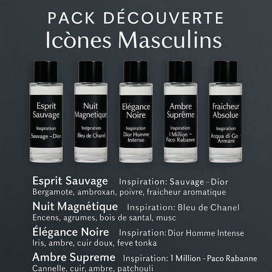 Pack découverte : Icônes Masculins