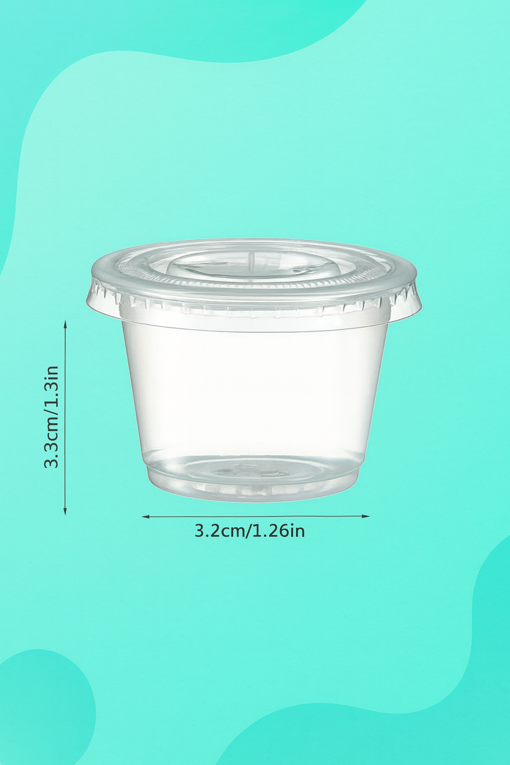 Gobelets en plastique sans BPA avec couvercles – 30ml.