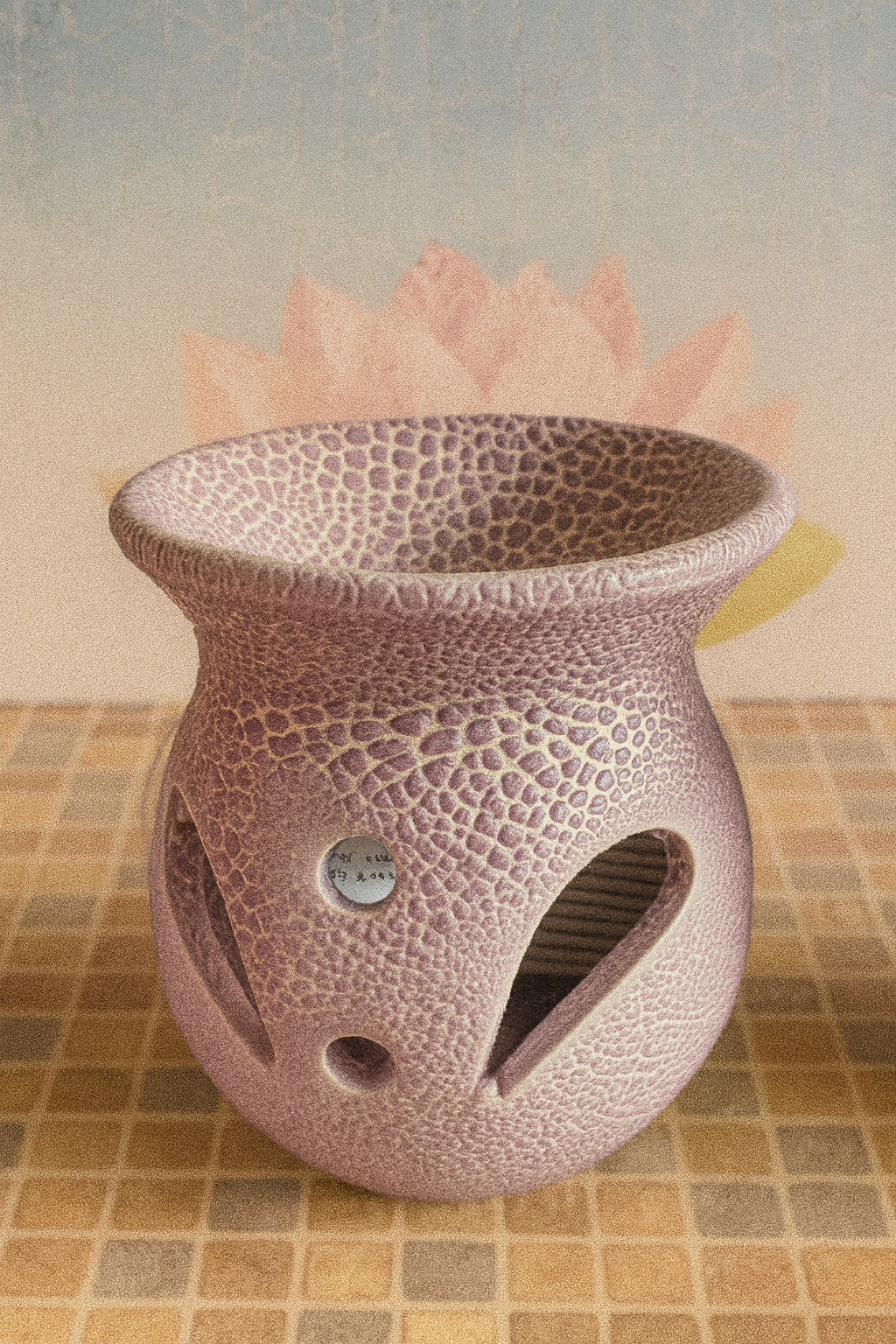 Brûleur en céramique — Design craquelé