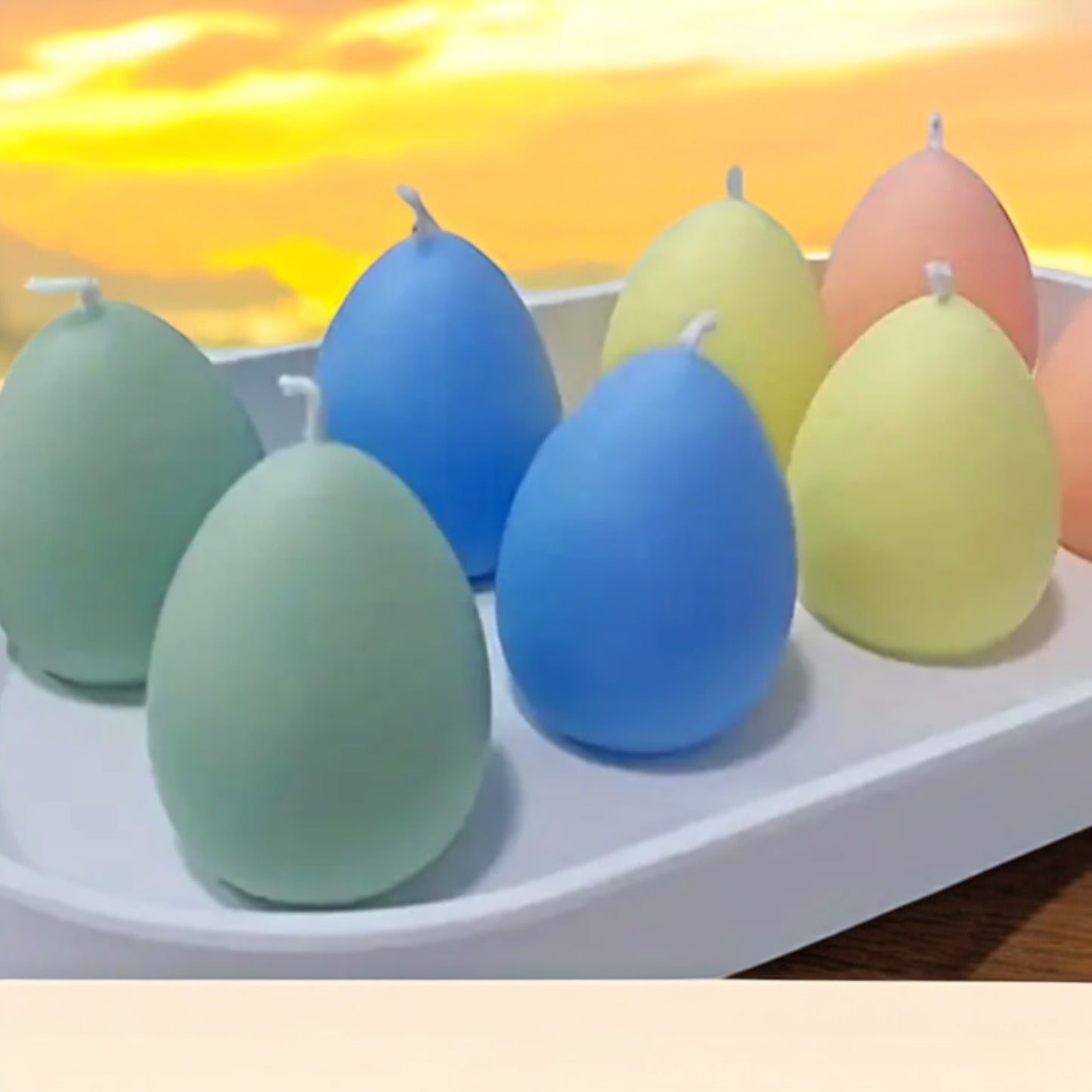 Moule silicone bougie œuf