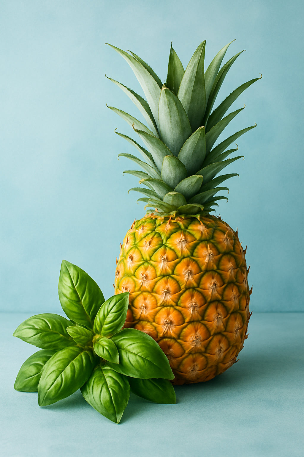 Ananas et basilic